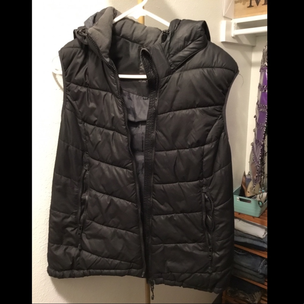 H&M black vest with hood!
